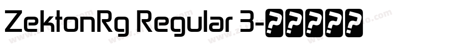 ZektonRg Regular 3字体转换